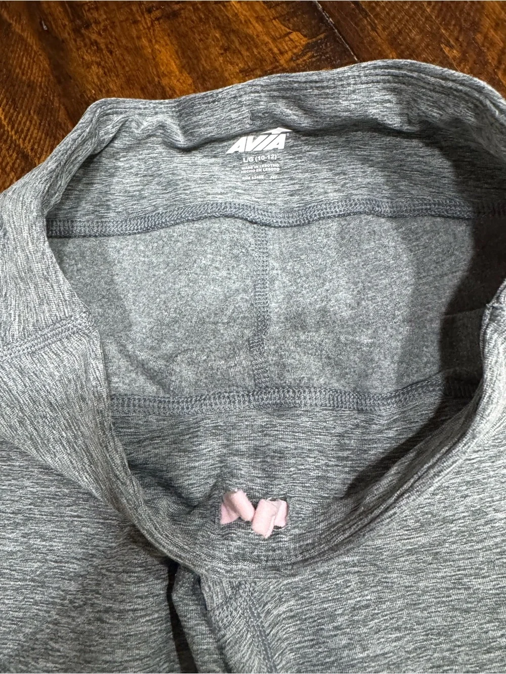 Avia Gray Leggings with Pink Side Panels